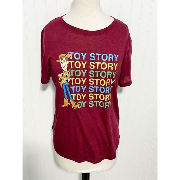 Disney Pixar‎ Junior's Toy Story 4 Cowboy Woody T-Shirt Burgundy Red XXL - Picture 1 of 11